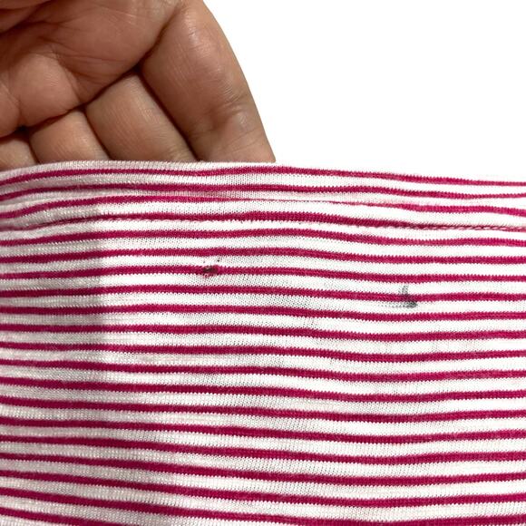 Chico's Ultimate Tee Striped 0 Small shirt Red White Comfort READ - Picture 6 of 8